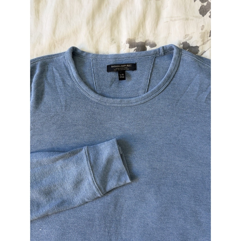 Banana Republic Pullover Long Sleeve Crewneck Sweater Shirt Pima Cotton Knit